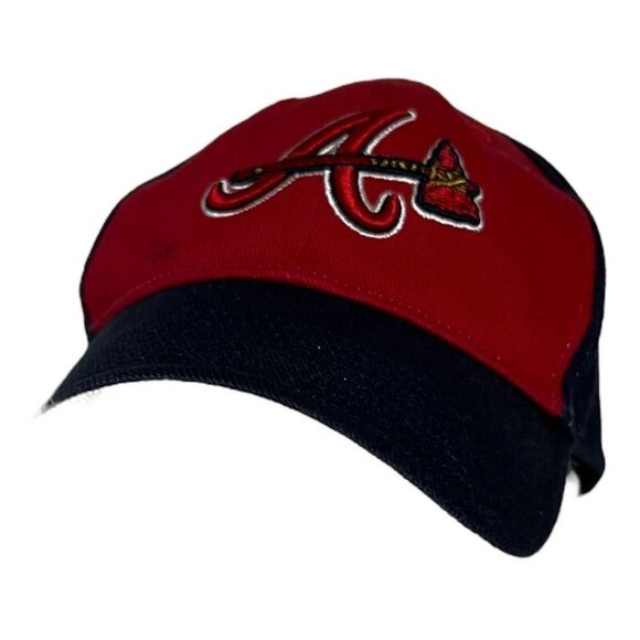 Vintage Tomahawk Atlanta Braves Logo Twins Enterprise Hat MLB Baseball Cap Hat - Picture 1 of 8